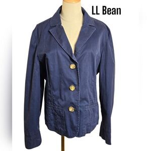 L.L. Bean Navy Lightweight Jacket Blazer PLUS SIZE